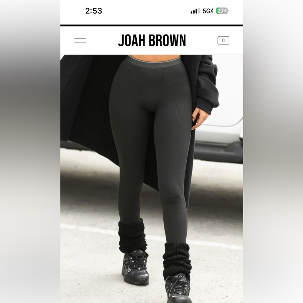 JOAH BROWN Navy Blue Thermal Leggings
